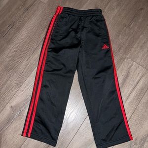 Boy’s Black and Red Adidas Sweatpants, Size 5
